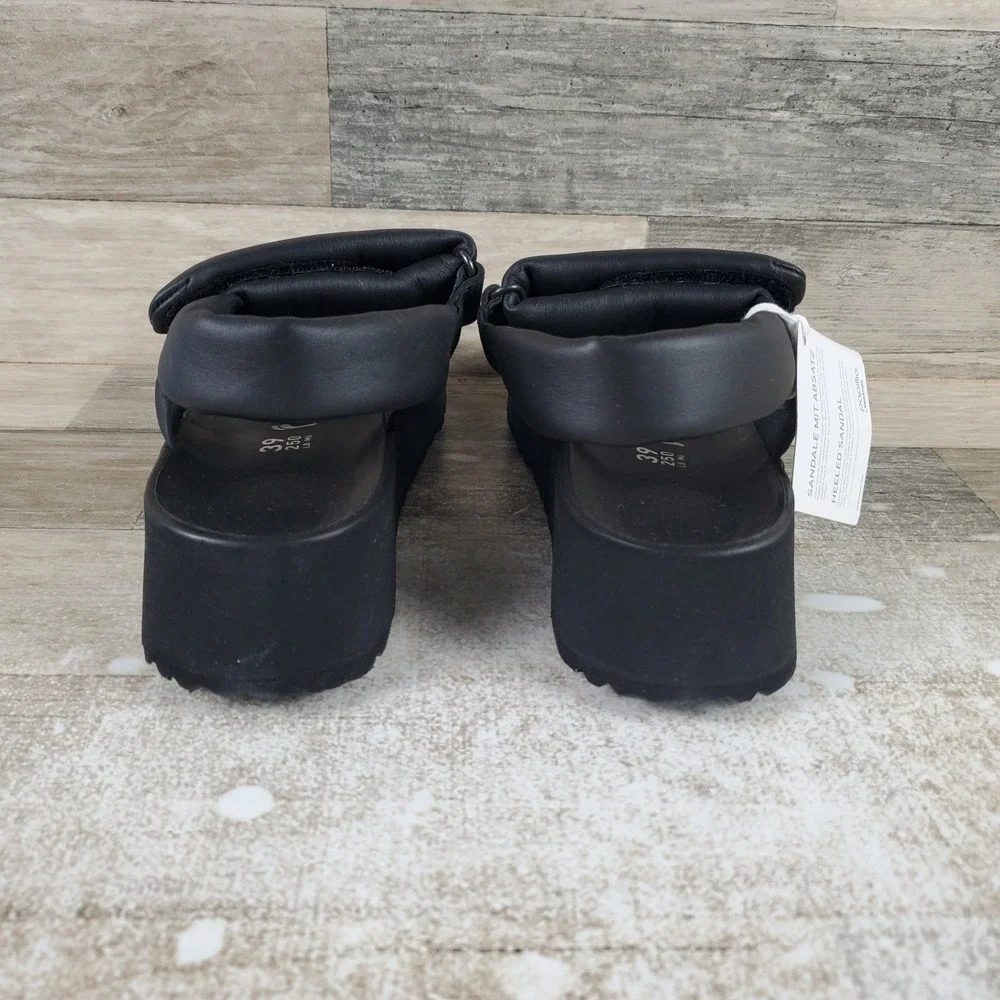 Birkenstock Papillio Theda Womens Sandals Sz 8 Narrow‎ Black Leather Ankle Strap